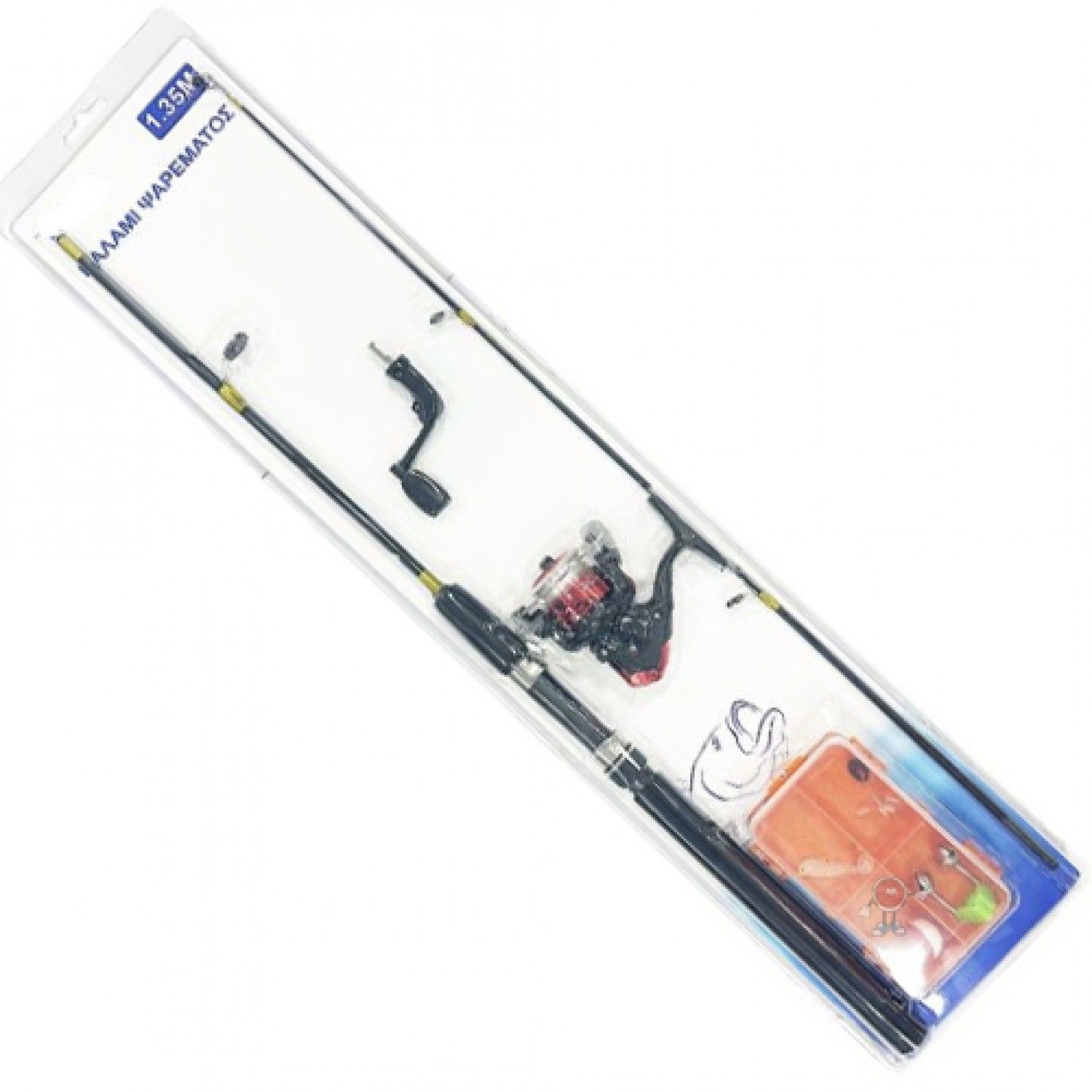 Σετ Ψαρέματος με Σπαστό Καλάμι 1.35m Μηχανάκι και Κασετίνα με Αξεσουάρ - Fishing Set For Beginners Σετ Ψαρέματος με Σπαστό Καλάμι 1.35m Μηχανάκι και Κασετίνα με Αξεσουάρ - Fishing Set For Beginners