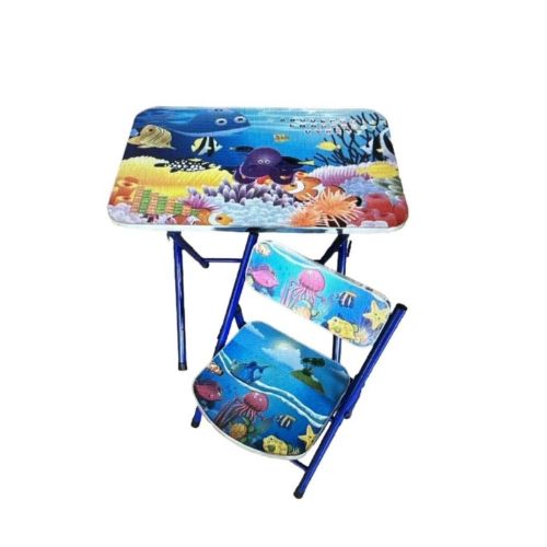 Σετ Πτυσσόμενο Παιδικό Τραπεζάκι Καρεκλάκι Μπλε Βυθός της Θάλασσας Σετ Πτυσσόμενο Παιδικό Τραπεζάκι Καρεκλάκι Μπλε Βυθός της Θάλασσας