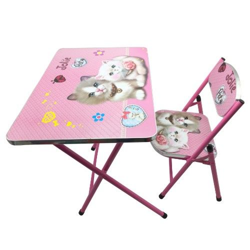 Σετ Πτυσσόμενο Παιδικό Τραπεζάκι Καρεκλάκι Ροζ Γάτες Jolie Pet Σετ Πτυσσόμενο Παιδικό Τραπεζάκι Καρεκλάκι Ροζ Γάτες Jolie Pet