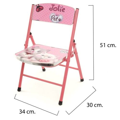 Σετ Πτυσσόμενο Παιδικό Τραπεζάκι Καρεκλάκι Ροζ Γάτες Jolie Pet Σετ Πτυσσόμενο Παιδικό Τραπεζάκι Καρεκλάκι Ροζ Γάτες Jolie Pet