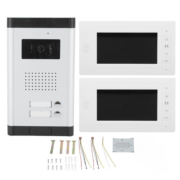 Σετ Θυροτηλέφωνο με 2 Έγχρωμες Θυροτηλεοράσεις LCD 7” και Κουδούνι με Νυχτερινή Υπέρυθρη Κάμερα Σετ Θυροτηλέφωνο με 2 Έγχρωμες Θυροτηλεοράσεις LCD 7” και Κουδούνι με Νυχτερινή Υπέρυθρη Κάμερα