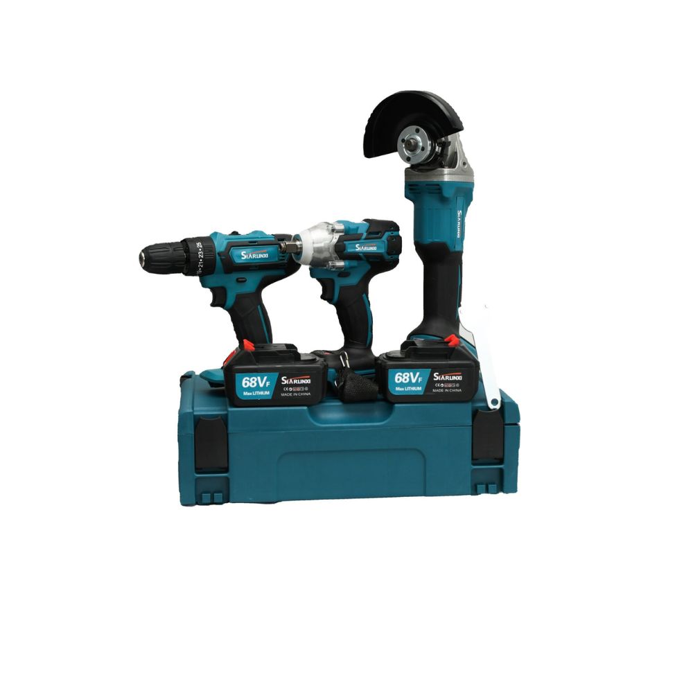 SIARLINXI Σετ Εργαλείων Μπαταρίας 68V με Δράπανο, Impact, Τροχό και 2 Μπαταρίες σε Βαλίτσα SIARLINXI Σετ Εργαλείων Μπαταρίας 68V με Δράπανο, Impact, Τροχό και 2 Μπαταρίες σε Βαλίτσα