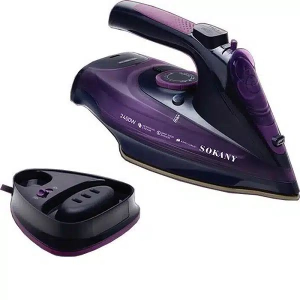 Σίδερο Ατμού 2400W με Κεραμική Πλάκα και Συνεχόμενη Παροχή 35gr/min - Sokany Μωβ Σίδερο Ατμού 2400W με Κεραμική Πλάκα και Συνεχόμενη Παροχή 35gr/min - Sokany Μωβ