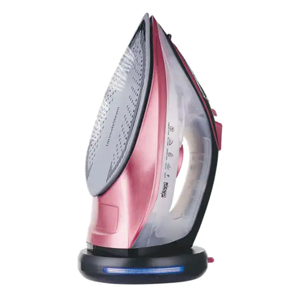 Σίδερο Ατμού με Αντικολλητική Πλάκα και Βάση Στήριξης DSP 2200W 220V Λευκό-Ροζ Σίδερο Ατμού με Αντικολλητική Πλάκα και Βάση Στήριξης DSP 2200W 220V Λευκό-Ροζ