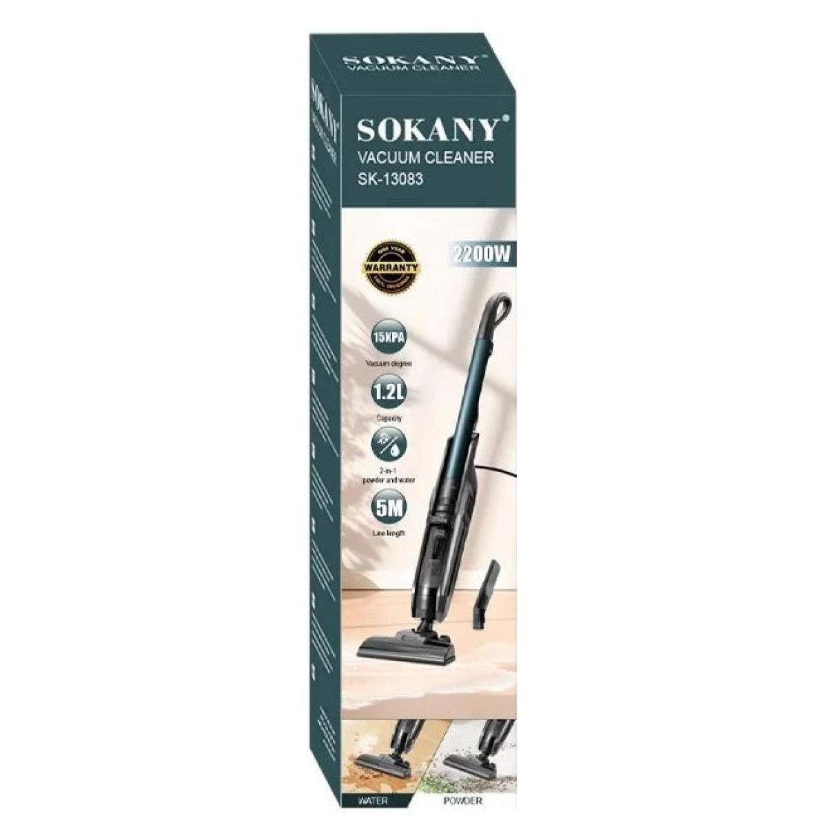 Σκούπα Stick Χειρός 2 Σε 1 Υγρών Και Στερεών 2200W 1.2L Sokany SK-13083 Σκούπα Stick Χειρός 2 Σε 1 Υγρών Και Στερεών 2200W 1.2L Sokany SK-13083