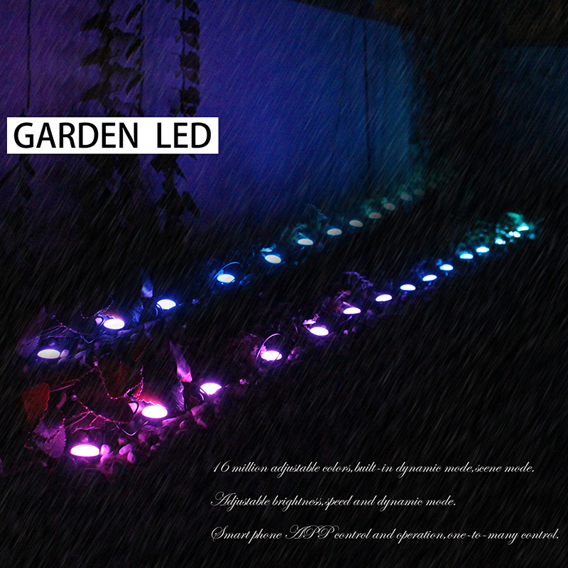 Smart Αδιάβροχα LED RGB Φωτάκια Εξωτερικού Χώρου IP67 - 15 Καρφωτά Προβολάκια 12W Smart Αδιάβροχα LED RGB Φωτάκια Εξωτερικού Χώρου IP67 - 15 Καρφωτά Προβολάκια 12W