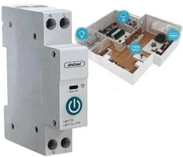 Smart Διακόπτης Ασύρματου Ελέγχου Ηλεκτρικού Κυκλώματος μέσω App - WiFi Smart Circuit Breaker Andowl Smart Διακόπτης Ασύρματου Ελέγχου Ηλεκτρικού Κυκλώματος μέσω App - WiFi Smart Circuit Breaker Andowl