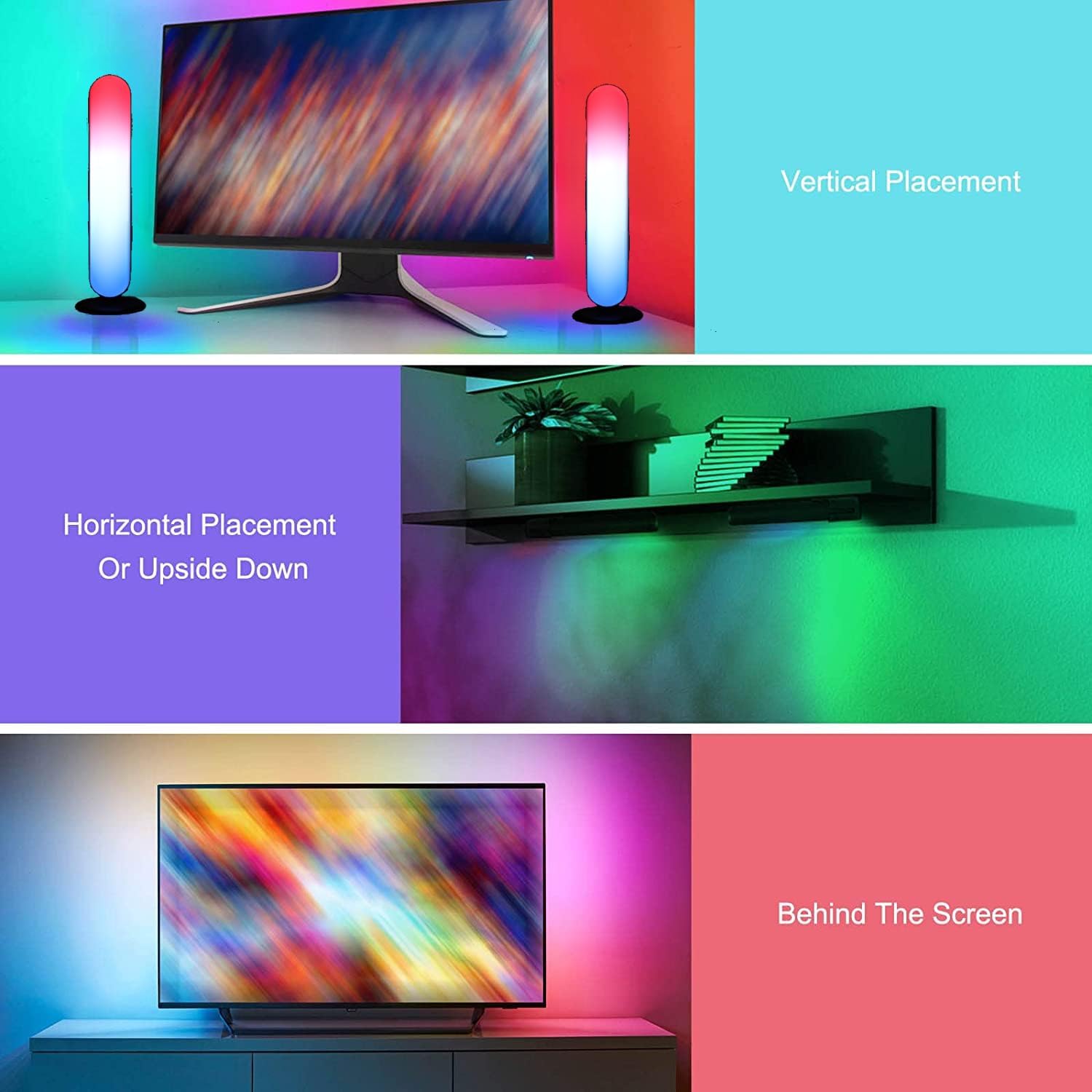 Smart LED RGB Μπάρες Φωτισμού με Τηλεχειριστήριο, App & Φωνητικό Έλεγχο - Για Gaming & TV Smart LED RGB Μπάρες Φωτισμού με Τηλεχειριστήριο, App & Φωνητικό Έλεγχο - Για Gaming & TV