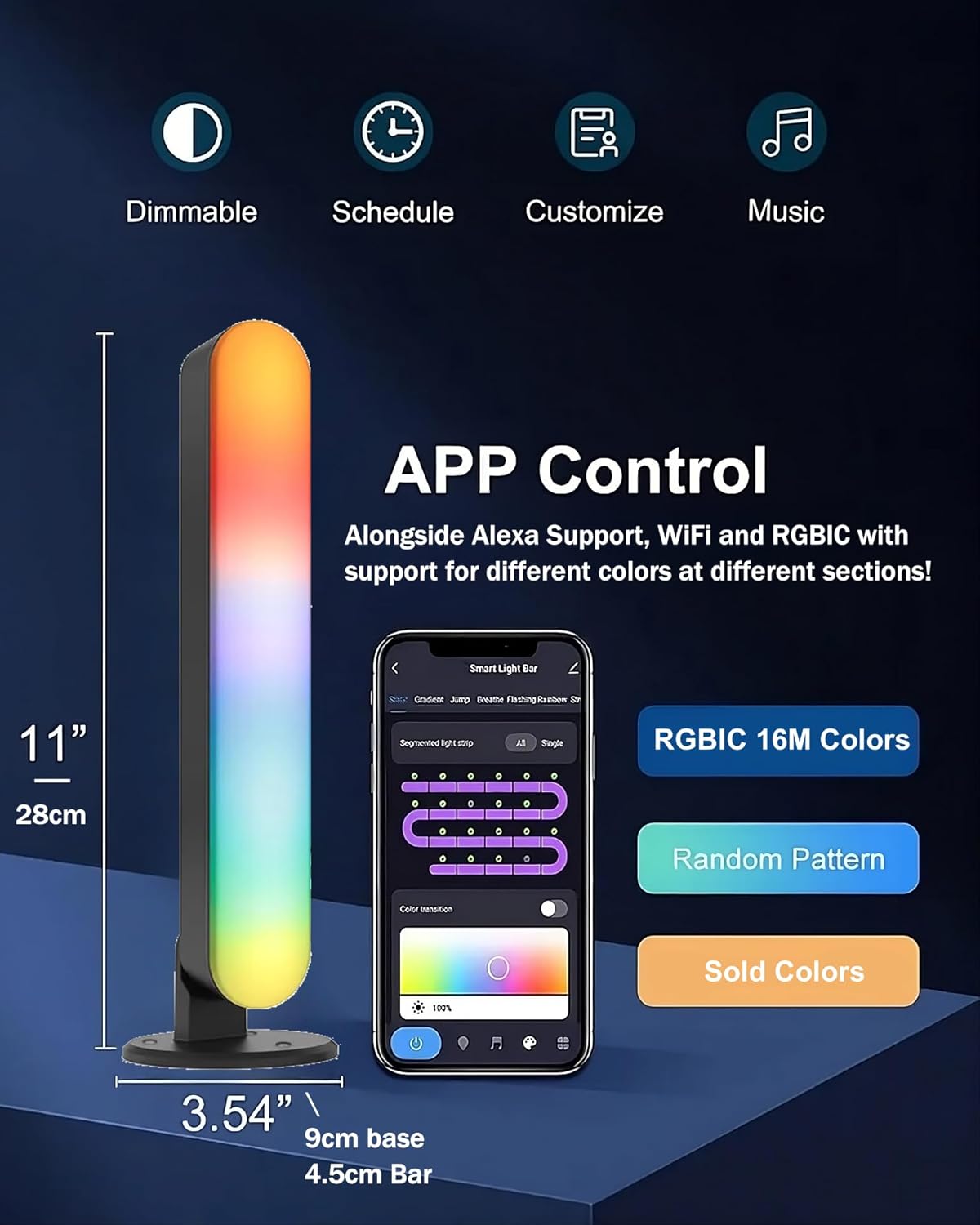 Smart LED RGB Μπάρες Φωτισμού με Τηλεχειριστήριο, App & Φωνητικό Έλεγχο - Για Gaming & TV Smart LED RGB Μπάρες Φωτισμού με Τηλεχειριστήριο, App & Φωνητικό Έλεγχο - Για Gaming & TV