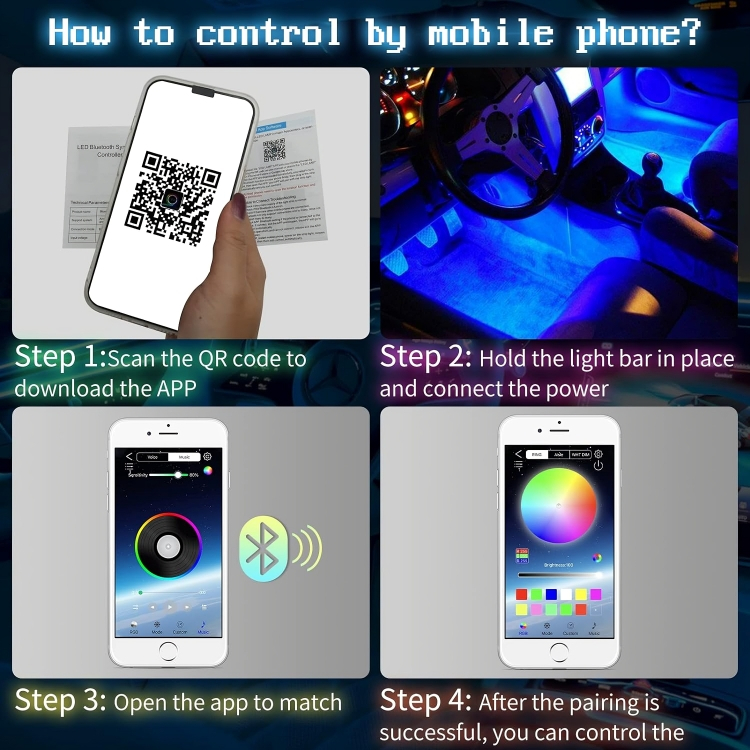 Smart RGB LED Σύστημα Φωτισμού Σαλονιού Αυτοκινήτου - Οπτική Ίνα 6 μέτρα Smart RGB LED Σύστημα Φωτισμού Σαλονιού Αυτοκινήτου - Οπτική Ίνα 6 μέτρα