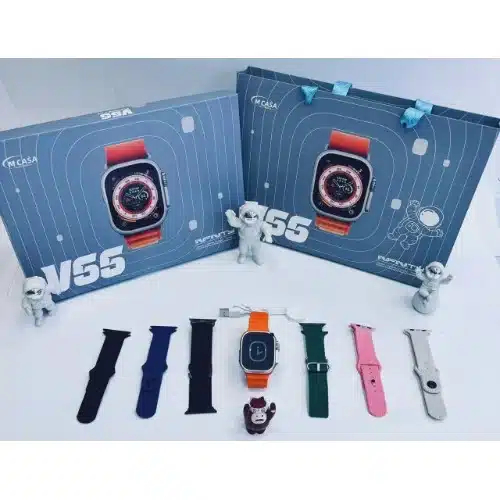 Smartwatch V55 με Οθόνη Αφής HD & 7 Ανταλλακτικά Λουράκια – Συμβατό με iOS & Android Smartwatch V55 με Οθόνη Αφής HD & 7 Ανταλλακτικά Λουράκια – Συμβατό με iOS & Android