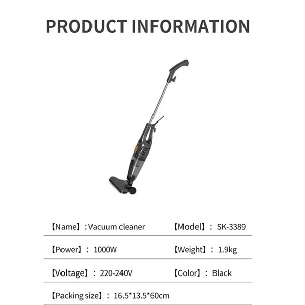 Sokany Ηλεκτρική Σκούπα Χειρός 1000W με Επεκτεινόμενο Κοντάρι για Όλες τις Επιφάνειες- Μαύρο Sokany Ηλεκτρική Σκούπα Χειρός 1000W με Επεκτεινόμενο Κοντάρι για Όλες τις Επιφάνειες- Μαύρο