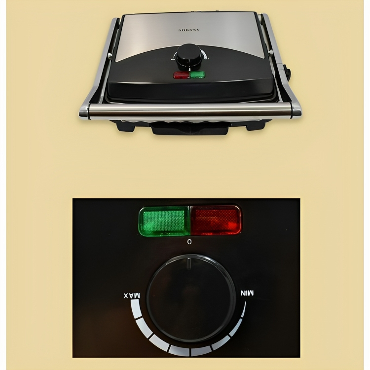 Sokany Inox Τοστιέρα - Γκριλιέρα 2000W με Αντικολλητικές Πλάκες & Ρυθμιζόμενο Θερμοστάτη Sokany Inox Τοστιέρα - Γκριλιέρα 2000W με Αντικολλητικές Πλάκες & Ρυθμιζόμενο Θερμοστάτη