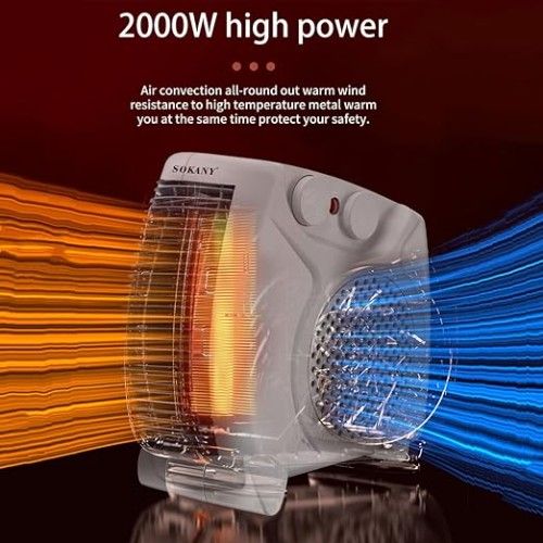 Sokany Κερααμικό Ηλεκτρικό Αερόθερμο Δαπέδου 2000W με 2 Βαθμίδες Θέρμανσης - Πλέγμα Ασφαλείας Sokany Κερααμικό Ηλεκτρικό Αερόθερμο Δαπέδου 2000W με 2 Βαθμίδες Θέρμανσης - Πλέγμα Ασφαλείας