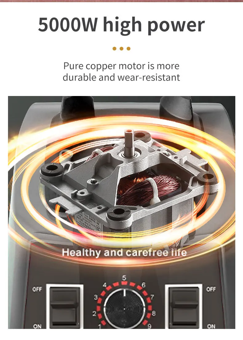 Sokany Πανίσχυρο Επαγγελματικό Μπλέντερ 5kW Πολλαπλών Χρήσεων με Χωρητικότητα 2.5lt Sokany Πανίσχυρο Επαγγελματικό Μπλέντερ 5kW Πολλαπλών Χρήσεων με Χωρητικότητα 2.5lt