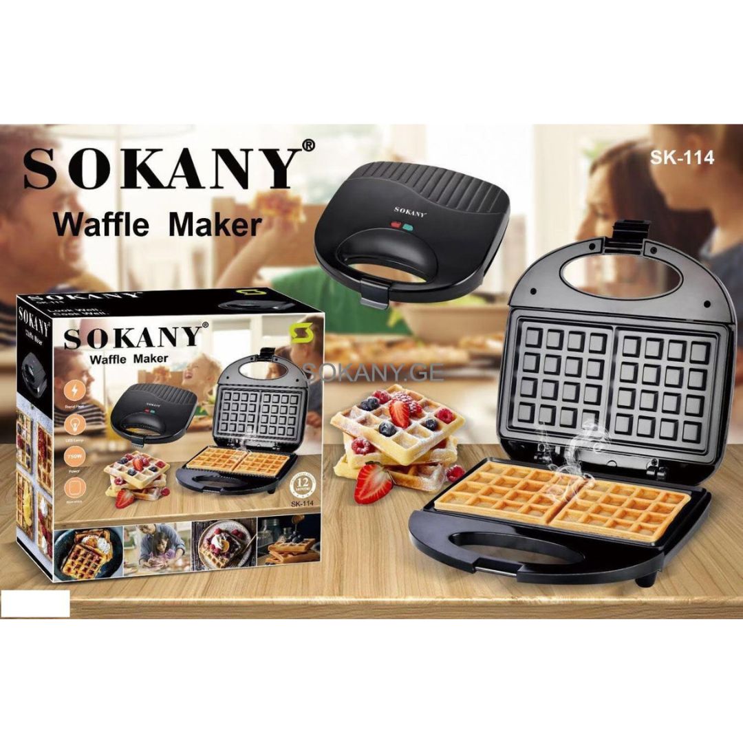 Sokany Βαφλιέρα με Αντικολλητικές Πλάκες και Προστασία από Υπερθέρμανση Sokany Βαφλιέρα με Αντικολλητικές Πλάκες και Προστασία από Υπερθέρμανση