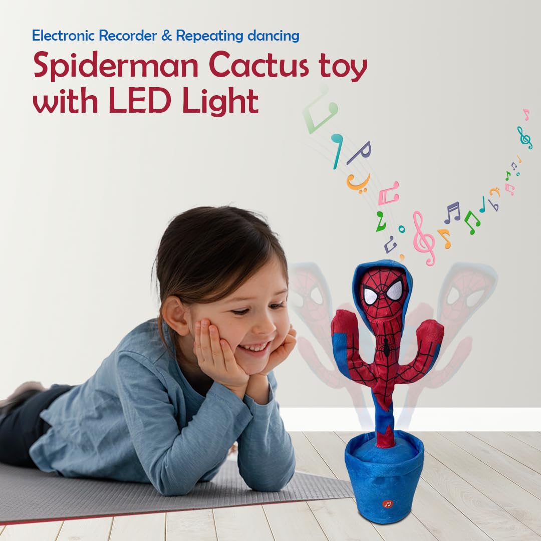 Spiderman Funky Cactus - Επαναφορτιζόμενο USB Παιχνίδι Κάκτος Spiderman που Χορεύει, Τραγουδάει & Μιλάει Spiderman Funky Cactus - Επαναφορτιζόμενο USB Παιχνίδι Κάκτος Spiderman που Χορεύει, Τραγουδάει & Μιλάει