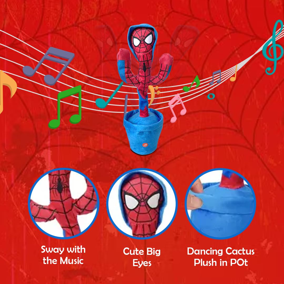 Spiderman Funky Cactus - Επαναφορτιζόμενο USB Παιχνίδι Κάκτος Spiderman που Χορεύει, Τραγουδάει & Μιλάει Spiderman Funky Cactus - Επαναφορτιζόμενο USB Παιχνίδι Κάκτος Spiderman που Χορεύει, Τραγουδάει & Μιλάει