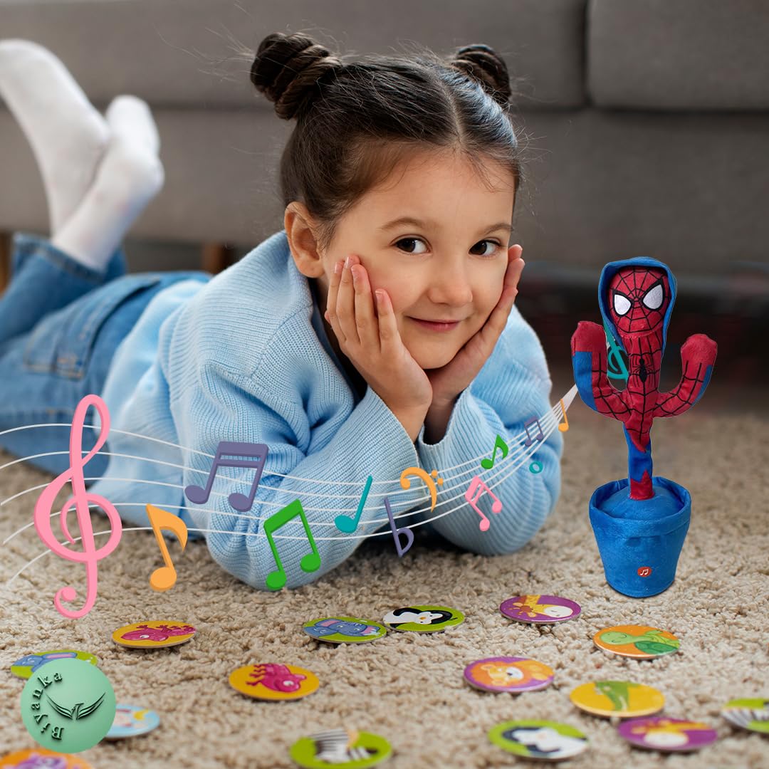 Spiderman Funky Cactus - Επαναφορτιζόμενο USB Παιχνίδι Κάκτος Spiderman που Χορεύει, Τραγουδάει & Μιλάει Spiderman Funky Cactus - Επαναφορτιζόμενο USB Παιχνίδι Κάκτος Spiderman που Χορεύει, Τραγουδάει & Μιλάει