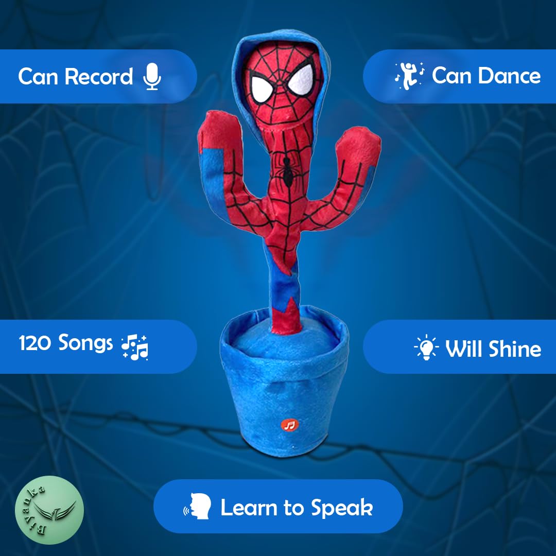 Spiderman Funky Cactus - Επαναφορτιζόμενο USB Παιχνίδι Κάκτος Spiderman που Χορεύει, Τραγουδάει & Μιλάει Spiderman Funky Cactus - Επαναφορτιζόμενο USB Παιχνίδι Κάκτος Spiderman που Χορεύει, Τραγουδάει & Μιλάει