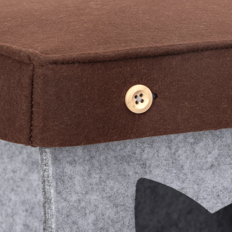 Σπιτάκι Γάτας από Τσόχα με Μαξιλάρι και Καπάκι Σπιτάκι Γάτας από Τσόχα με Μαξιλάρι και Καπάκι