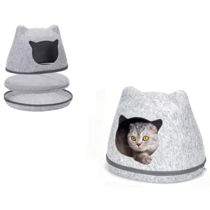 Σπιτάκι για Γάτες Γκρι 35x43x36cm Nobleza Σπιτάκι για Γάτες Γκρι 35x43x36cm Nobleza