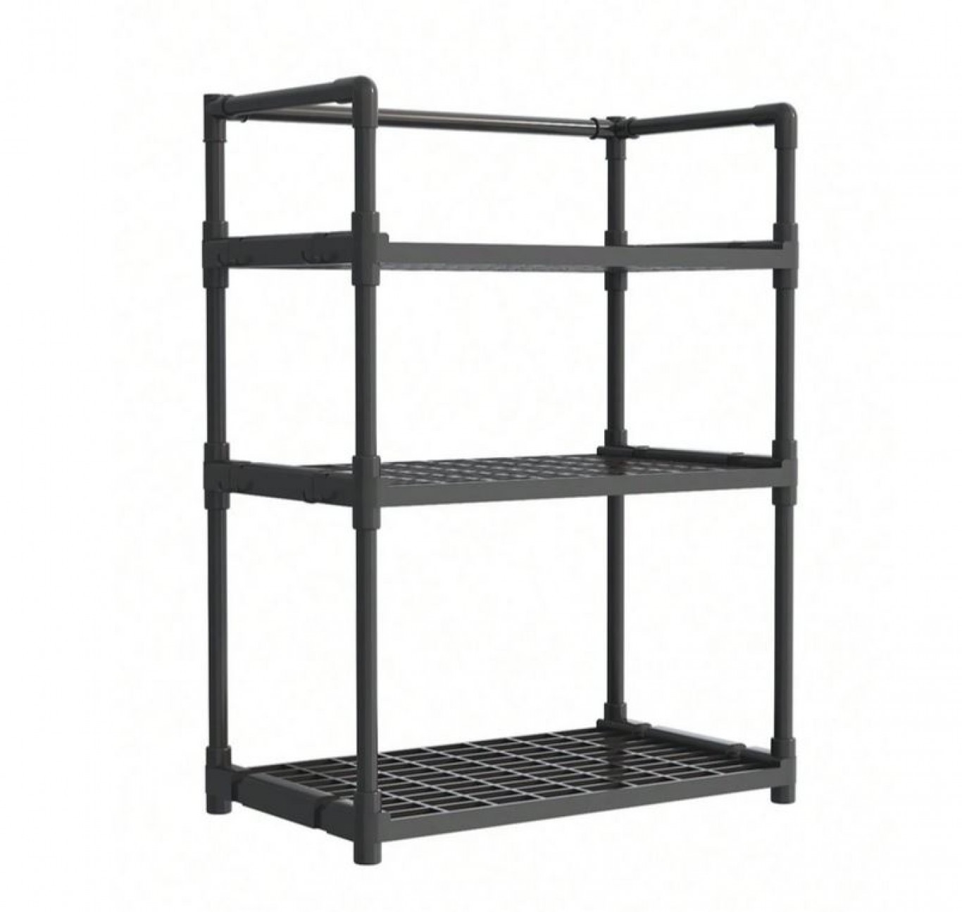 Σταθερή Ραφιέρα Οργάνωσης 3 Επιπέδων Κουζίνας-Μπάνιου Μαύρη 71x48x26cm Σταθερή Ραφιέρα Οργάνωσης 3 Επιπέδων Κουζίνας-Μπάνιου Μαύρη 71x48x26cm