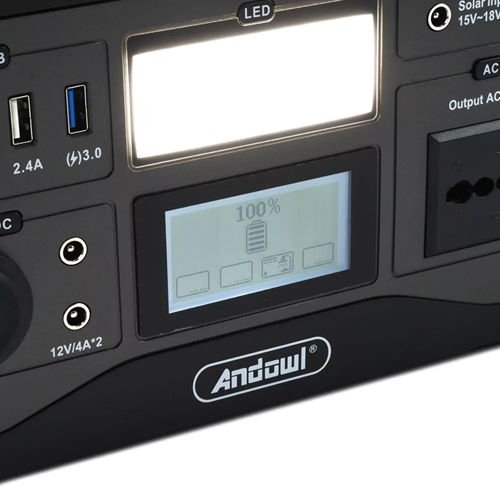 Σταθμός ασύρματης & ενσύρματης φόρτισης 533Wh 50Ah 5-220V 600W Andowl μαύρο Σταθμός ασύρματης & ενσύρματης φόρτισης 533Wh 50Ah 5-220V 600W Andowl μαύρο