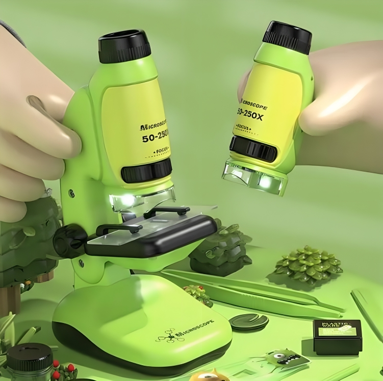 STEAM Παιδικό Εκπαιδευτικό Μικροσκόπιο με Μεγέθυνση 50-250x & LED Φωτισμό - Για Παιδιά από 8 Ετών STEAM Παιδικό Εκπαιδευτικό Μικροσκόπιο με Μεγέθυνση 50-250x & LED Φωτισμό - Για Παιδιά από 8 Ετών