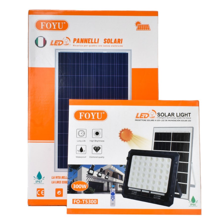 Στεγανός Ηλιακός Προβολέας LED 300W Ψυχρός Λευκός Φωτισμός - 6500K με Τηλεχειριστήριο & Προστασία IP66 Στεγανός Ηλιακός Προβολέας LED 300W Ψυχρός Λευκός Φωτισμός - 6500K με Τηλεχειριστήριο & Προστασία IP66