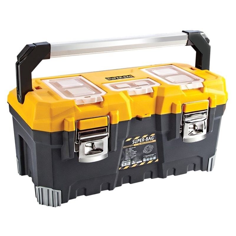 Στιβαρή Εργαλειοθήκη Βαρέως Τύπου με Λαβή Αλουμινίου, Θήκες,Χάρακα Και Μεταλλικά Κουμπώματα – Super Bag 22” Στιβαρή Εργαλειοθήκη Βαρέως Τύπου με Λαβή Αλουμινίου, Θήκες,Χάρακα Και Μεταλλικά Κουμπώματα – Super Bag 22”
