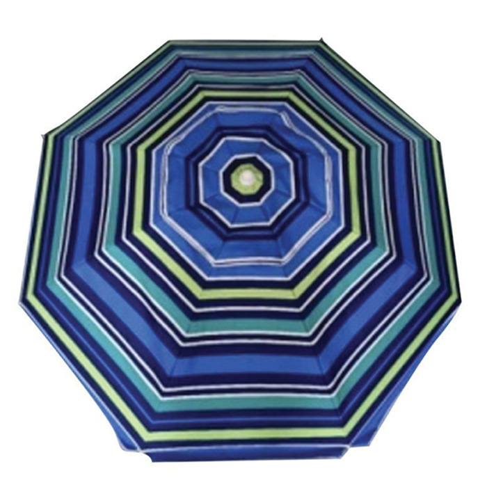 Στιβαρή Ομπρέλα Θαλάσσης Αλουμινίου 200cm με Ηλιοπροστασία UV και Θήκη Μεταφοράς Ριγέ σε Αποχρώσεις Μπλε και Πράσινο Στιβαρή Ομπρέλα Θαλάσσης Αλουμινίου 200cm με Ηλιοπροστασία UV και Θήκη Μεταφοράς Ριγέ σε Αποχρώσεις Μπλε και Πράσινο