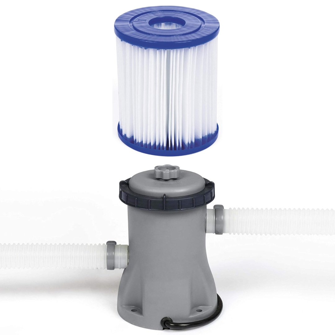 Στρογγυλή Φουσκωτή Πισίνα 2.44m με Αντλία Φίλτρου - Fast Set Bestway Στρογγυλή Φουσκωτή Πισίνα 2.44m με Αντλία Φίλτρου - Fast Set Bestway