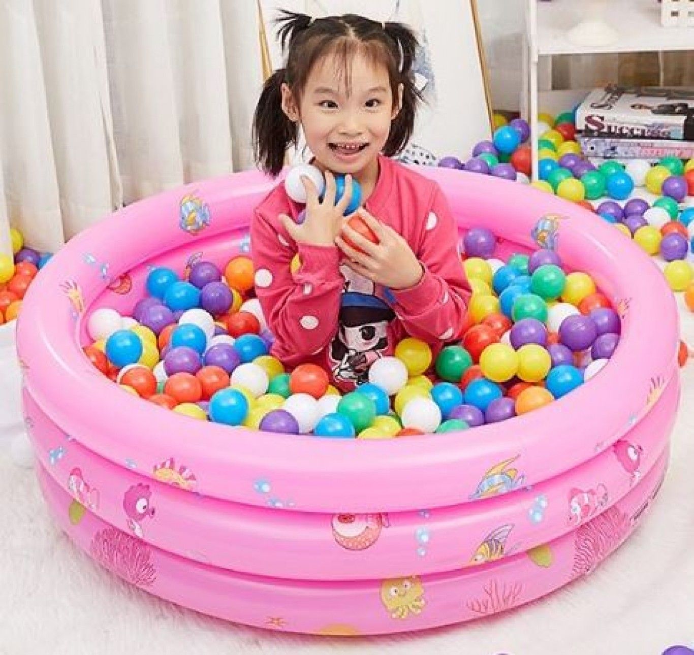 Στρογγυλή Παιδική Φουσκωτή Πισίνα 150x150cm Ροζ Στρογγυλή Παιδική Φουσκωτή Πισίνα 150x150cm Ροζ