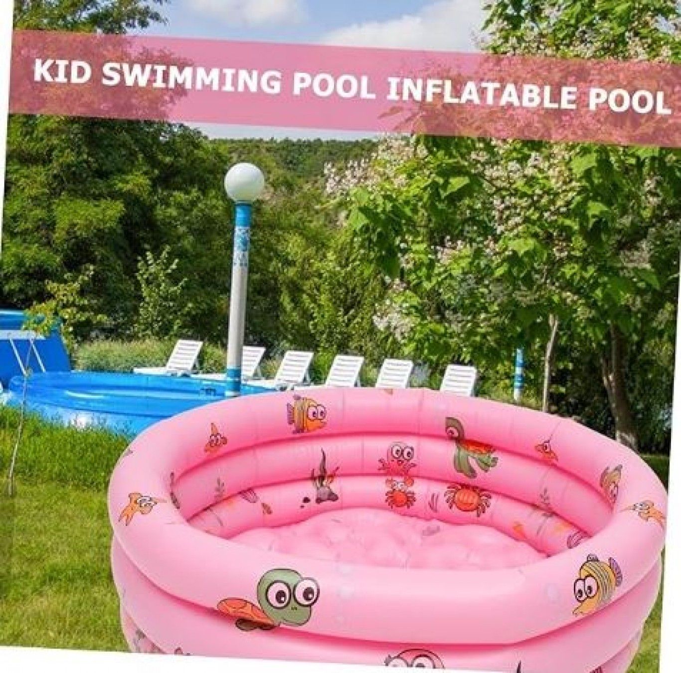 Στρογγυλή Παιδική Φουσκωτή Πισίνα 150x40cm Ροζ Στρογγυλή Παιδική Φουσκωτή Πισίνα 150x40cm Ροζ