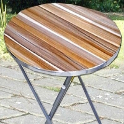 Στρογγυλό Τραπέζι Φορητό, Πτυσσόμενο με Σκελετό Αλουμινίου 80x80x75εκ Πολύχρωμο Ξύλο Στρογγυλό Τραπέζι Φορητό, Πτυσσόμενο με Σκελετό Αλουμινίου 80x80x75εκ Πολύχρωμο Ξύλο