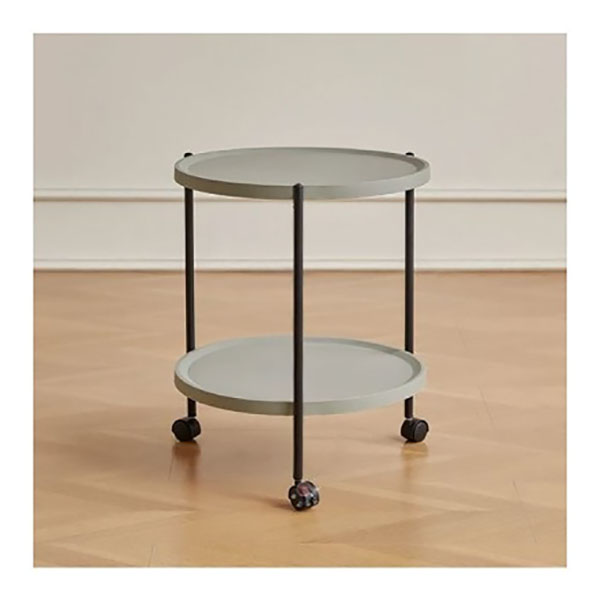 Στρογγυλό Βοηθητικό Τραπεζάκι 2 Επιπέδων SOHO με Ροδάκια 56x47.5cm Στρογγυλό Βοηθητικό Τραπεζάκι 2 Επιπέδων SOHO με Ροδάκια 56x47.5cm