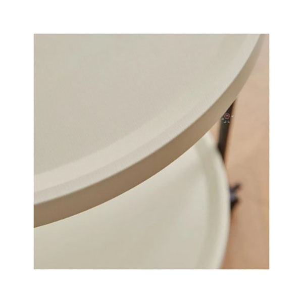 Στρογγυλό Βοηθητικό Τραπεζάκι 2 Επιπέδων SOHO με Ροδάκια 56x47.5cm Στρογγυλό Βοηθητικό Τραπεζάκι 2 Επιπέδων SOHO με Ροδάκια 56x47.5cm