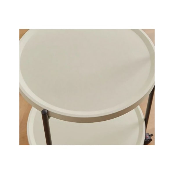 Στρογγυλό Βοηθητικό Τραπεζάκι 2 Επιπέδων SOHO με Ροδάκια 56x47.5cm Στρογγυλό Βοηθητικό Τραπεζάκι 2 Επιπέδων SOHO με Ροδάκια 56x47.5cm