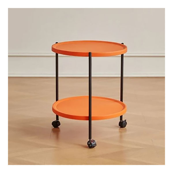 Στρογγυλό Βοηθητικό Τραπεζάκι 2 Επιπέδων SOHO με Ροδάκια 56x47.5cm Στρογγυλό Βοηθητικό Τραπεζάκι 2 Επιπέδων SOHO με Ροδάκια 56x47.5cm