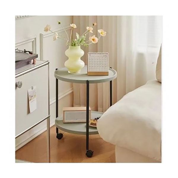 Στρογγυλό Βοηθητικό Τραπεζάκι 2 Επιπέδων SOHO με Ροδάκια 56x47.5cm Στρογγυλό Βοηθητικό Τραπεζάκι 2 Επιπέδων SOHO με Ροδάκια 56x47.5cm