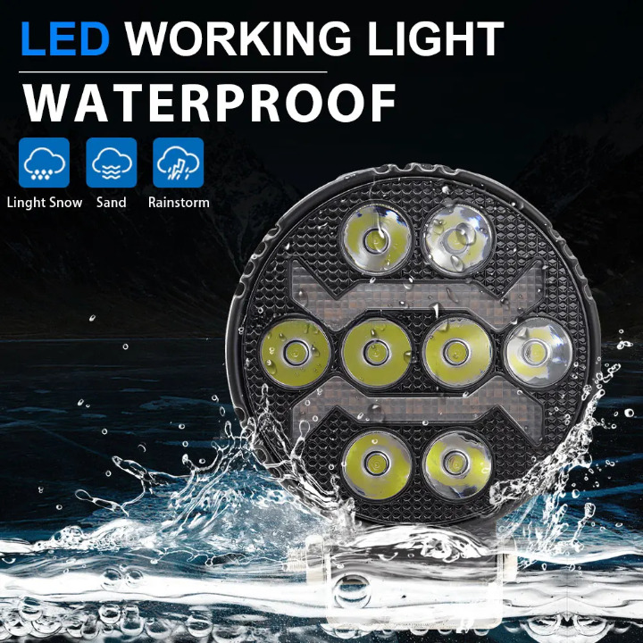 Στρογγυλός Προβολέας Οχημάτων με 8 LED Στρογγυλός Προβολέας Οχημάτων με 8 LED