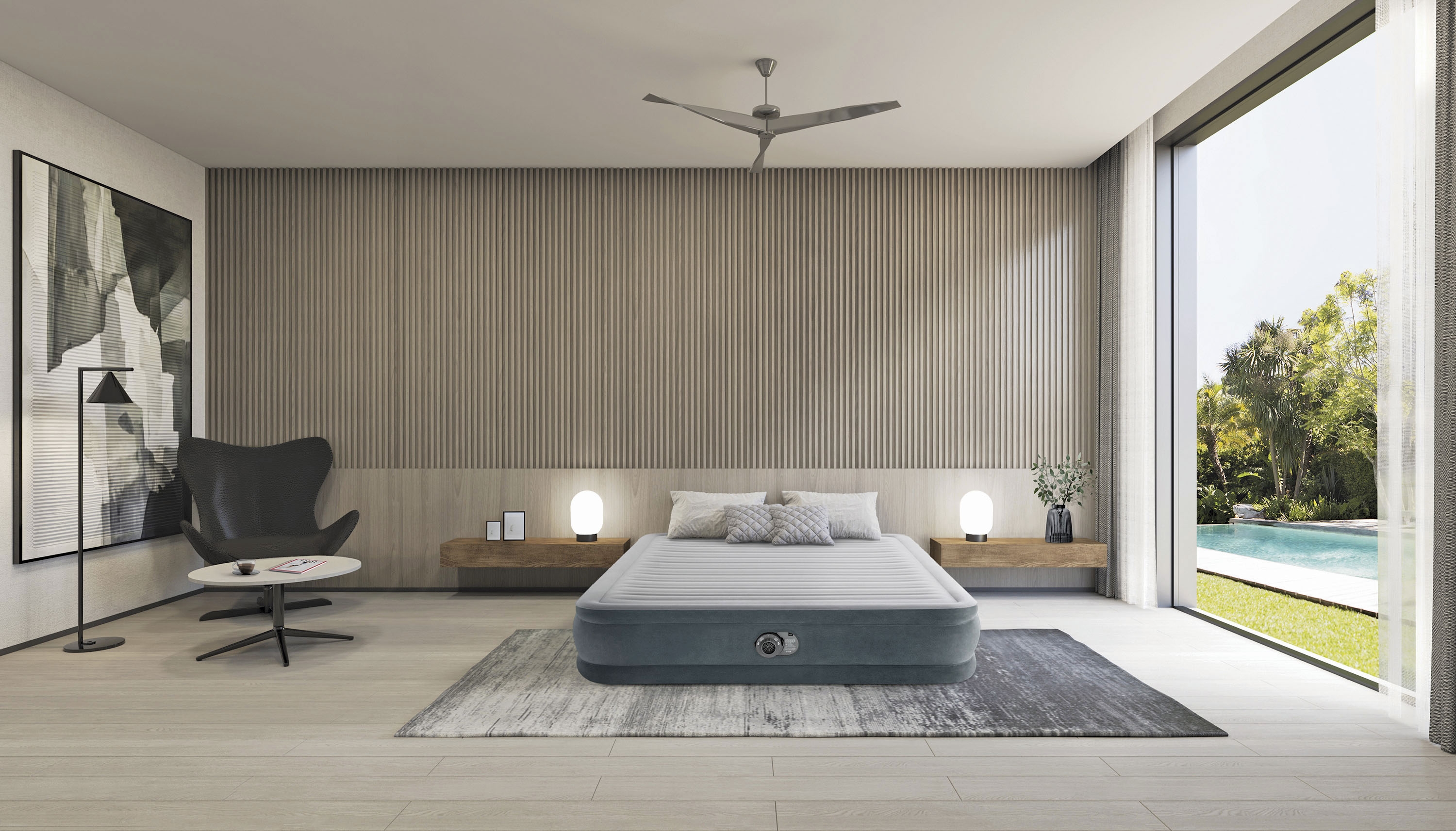 INTEX Φουσκωτό Υπέρδιπλο Βελουτέ Στρώμα Ύπνου με Εσωτερική Αντλία 152x203x33cm INTEX Φουσκωτό Υπέρδιπλο Βελουτέ Στρώμα Ύπνου με Εσωτερική Αντλία 152x203x33cm