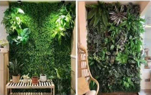 Συνθετικό Πάνελ Φυλλωσιάς Πράσινο Χρώμα με Λευκά Λουλούδια - 42x60cm Συνθετικό Πάνελ Φυλλωσιάς Πράσινο Χρώμα με Λευκά Λουλούδια - 42x60cm