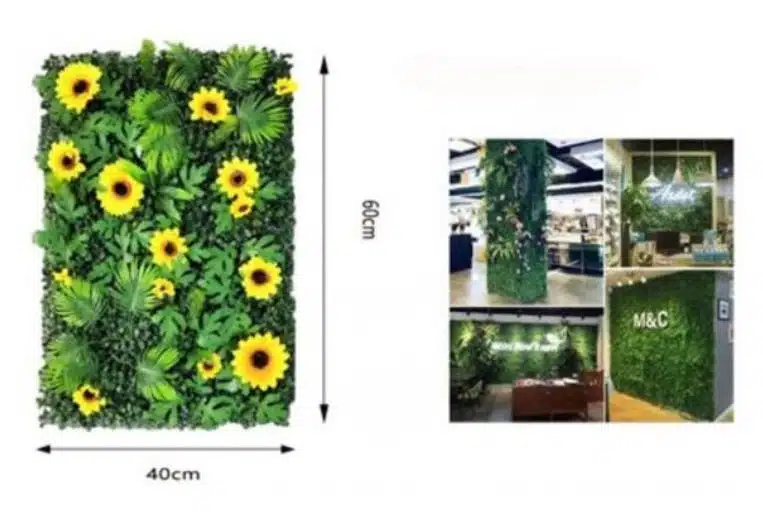 Συνθετικό Πάνελ Φυλλωσιάς με Ηλιοτρόπια 40x60cm HomeTheory Συνθετικό Πάνελ Φυλλωσιάς με Ηλιοτρόπια 40x60cm HomeTheory