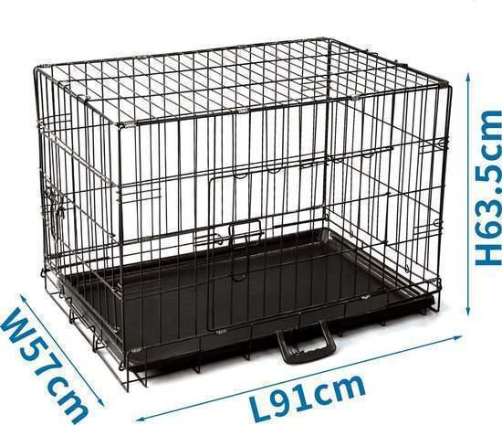 Συρμάτινο Κλουβί Σκύλου Nobleza 91 x 57 x 63.5 cm - Μαύρο Συρμάτινο Κλουβί Σκύλου Nobleza 91 x 57 x 63.5 cm - Μαύρο