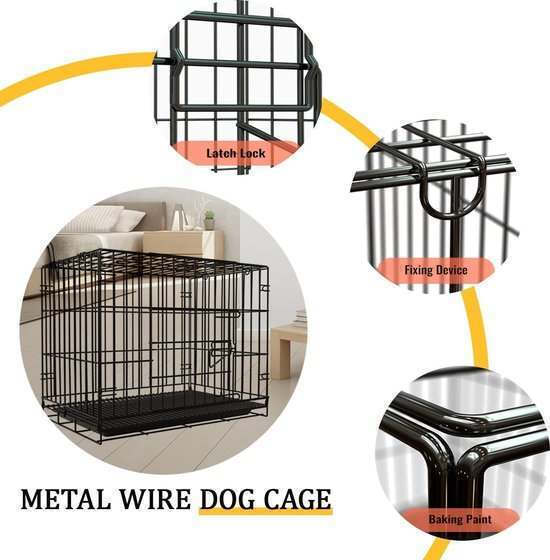 Συρμάτινο Κλουβί Σκύλου Nobleza 91 x 57 x 63.5 cm - Μαύρο Συρμάτινο Κλουβί Σκύλου Nobleza 91 x 57 x 63.5 cm - Μαύρο