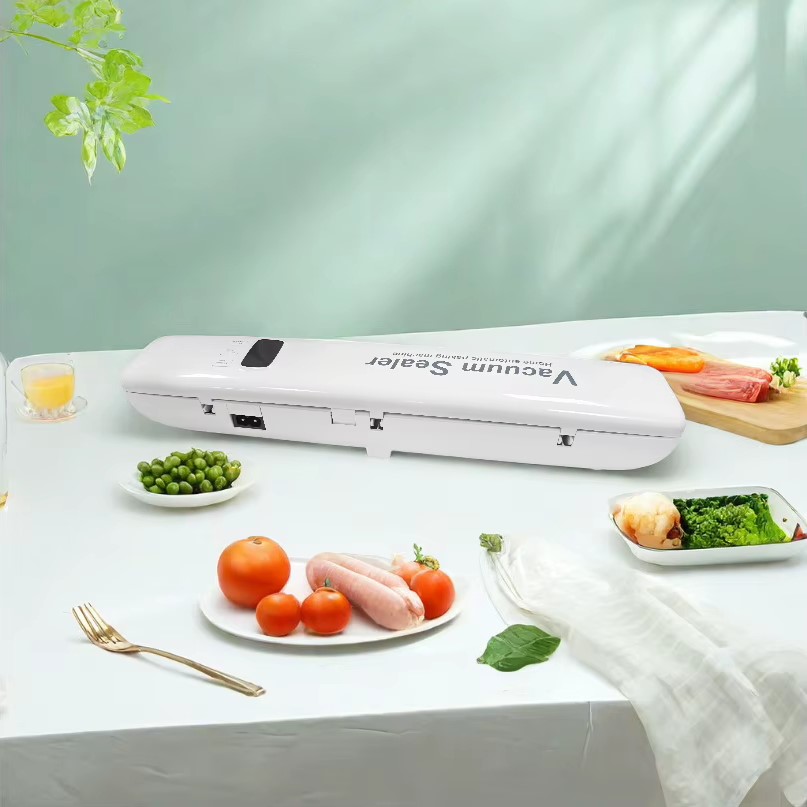 Συσκευή Αεροστεγούς Σφραγίσματος Τροφίμων με Οθόνη - Λευκό Χρώμα Συσκευή Αεροστεγούς Σφραγίσματος Τροφίμων με Οθόνη - Λευκό Χρώμα