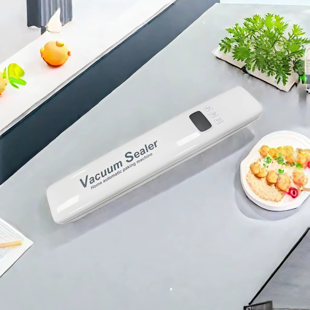 Συσκευή Αεροστεγούς Σφραγίσματος Τροφίμων με Οθόνη - Λευκό Χρώμα Συσκευή Αεροστεγούς Σφραγίσματος Τροφίμων με Οθόνη - Λευκό Χρώμα
