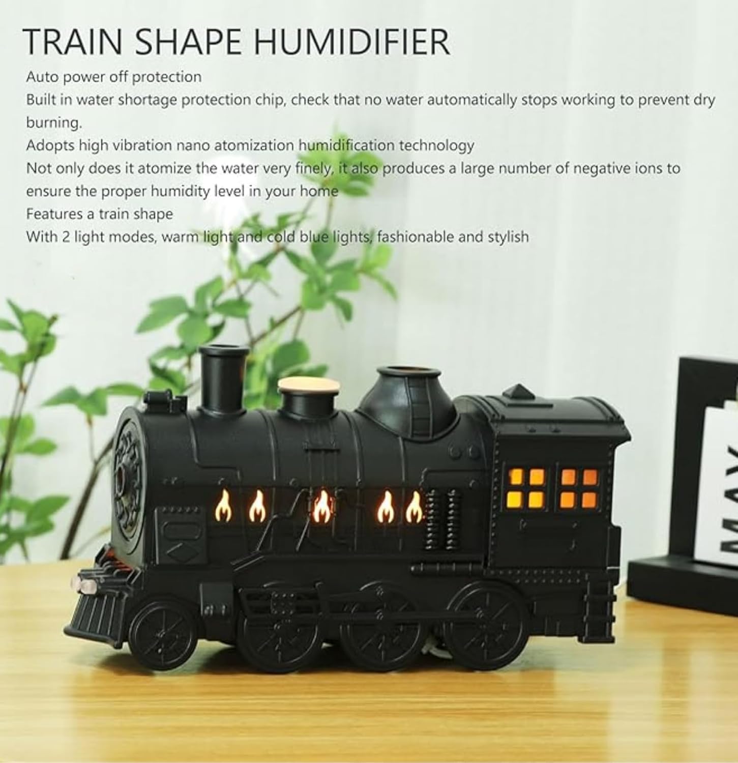 Συσκευή Αρωματοθεραπείας με Φωτισμό LED 300ml με Τηλεχειριστήριο - Σε Σχήμα Τρένο Συσκευή Αρωματοθεραπείας με Φωτισμό LED 300ml με Τηλεχειριστήριο - Σε Σχήμα Τρένο